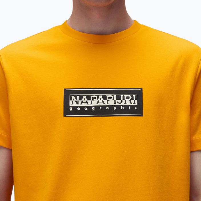 Koszulka męska Napapijri S-Box Logo orange marigold 3