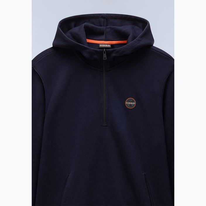 Bluza męska Napapijri B-Badge Half Zip Hooded blu marine 8