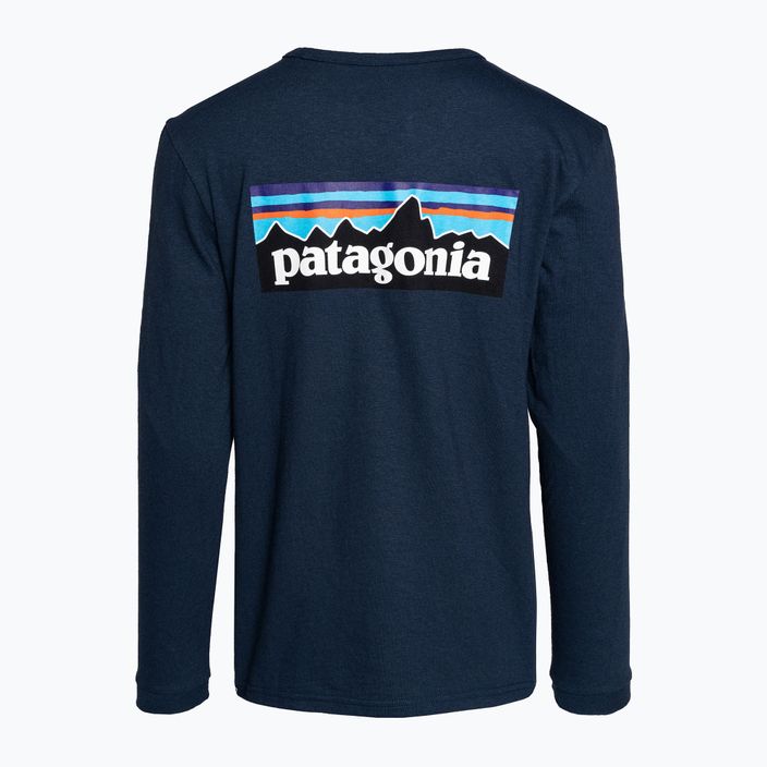 Longsleeve trekkingowy damski Patagonia P-6 Logo Responsibili-Tee tidepool blue 4