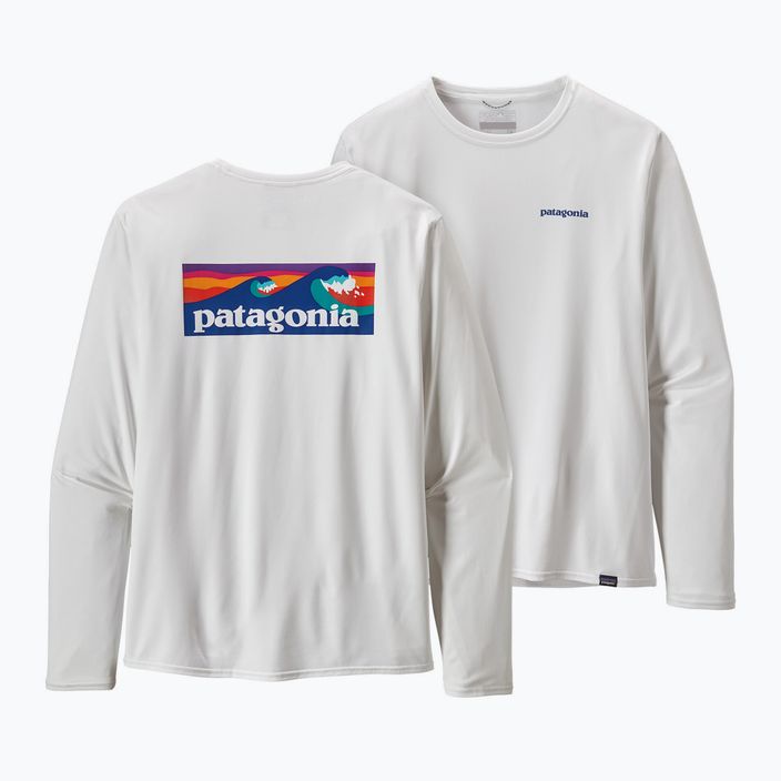 Longsleeve trekkingowy męski Patagonia Cap Cool Daily Graphic Shirt-Waters boardshort logo/white 7