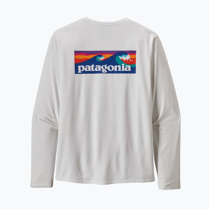 Longsleeve trekkingowy męski Patagonia Cap Cool Daily Graphic Shirt-Waters boardshort logo/white 9