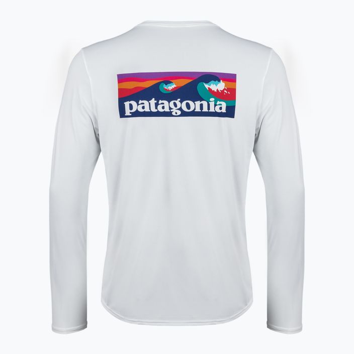 Longsleeve trekkingowy męski Patagonia Cap Cool Daily Graphic Shirt-Waters boardshort logo/white 4