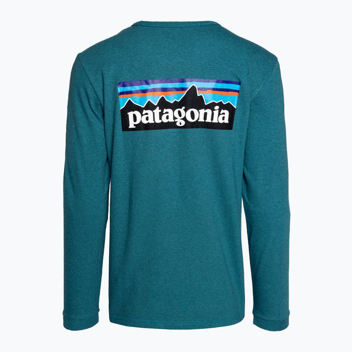 Longsleeve trekkingowy damski Patagonia P-6 Logo Responsibili-Tee belay blue 4