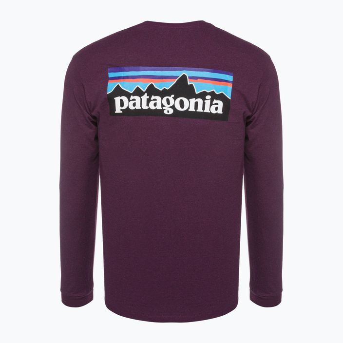 Longsleeve trekkingowy męski Patagonia P-6 Logo Responsibili night plum 4