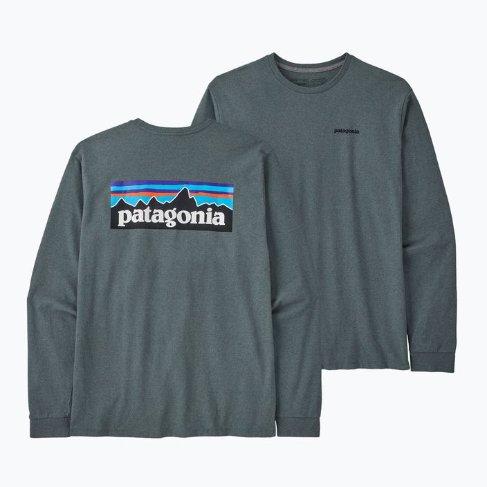 Longsleeve trekkingowy męski Patagonia P-6 Logo Responsibili nouveau green 3