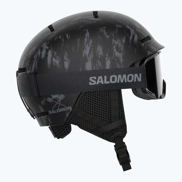 Kask narciarski dziecięcy Salomon Player Combo + Gogle XV Jr black tie&dye/black silver 6