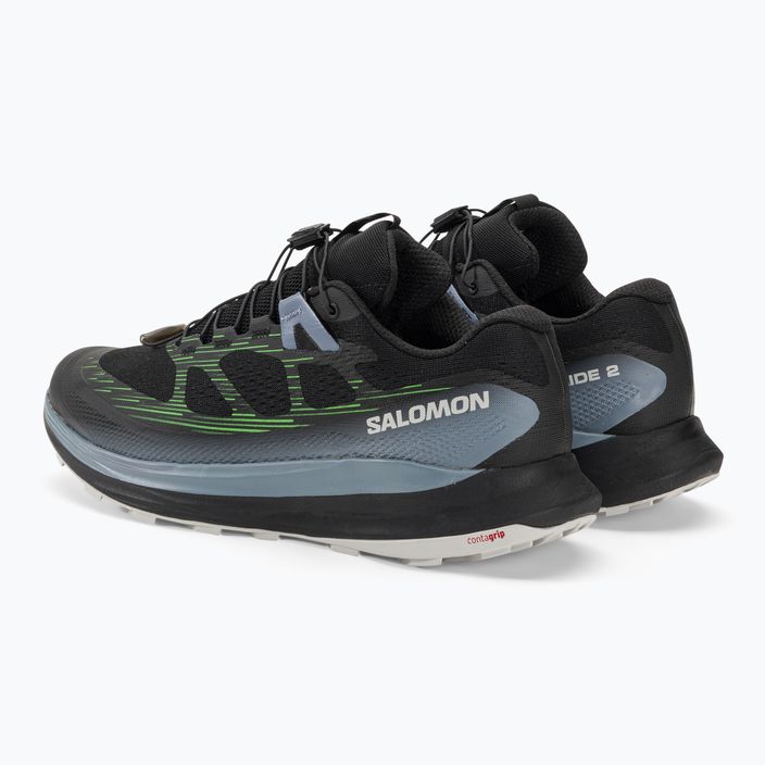 Buty do biegania męskie Salomon Ultra Glide 2 black/flint stone/green gecko 3