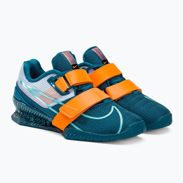 Buty do podnoszenia ciężarów Nike Romaleos 4 blue/orange 4