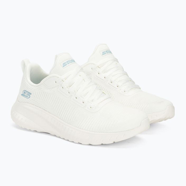 Buty damskie SKECHERS Bobs Squad Chaos Face Off white/white 4