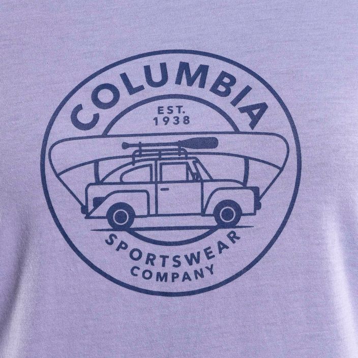 Koszulka trekkingowa damska Columbia Daisy Days Graphic frosted purple hthr/journey to joy grx 8