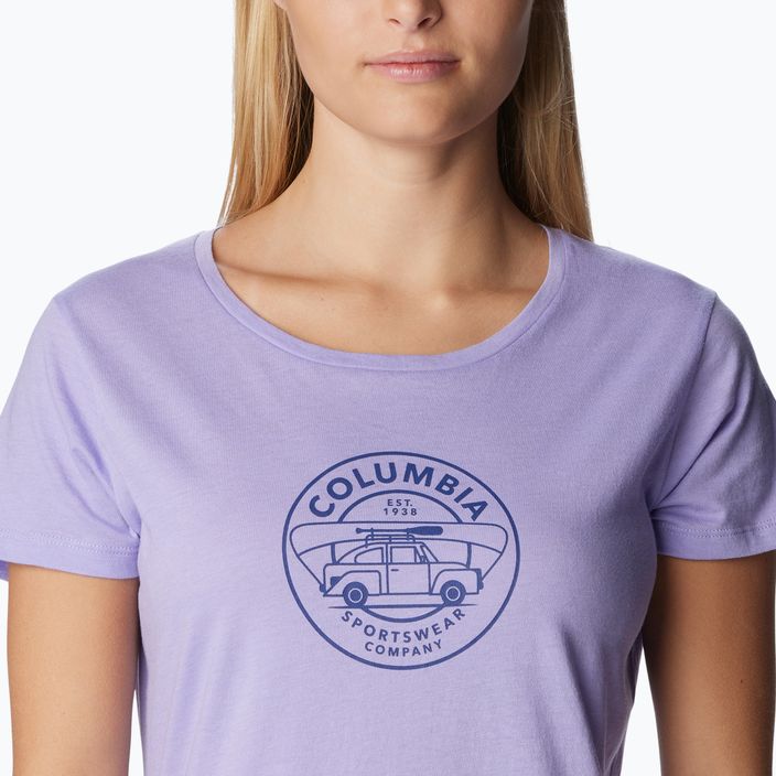 Koszulka trekkingowa damska Columbia Daisy Days Graphic frosted purple hthr/journey to joy grx 13