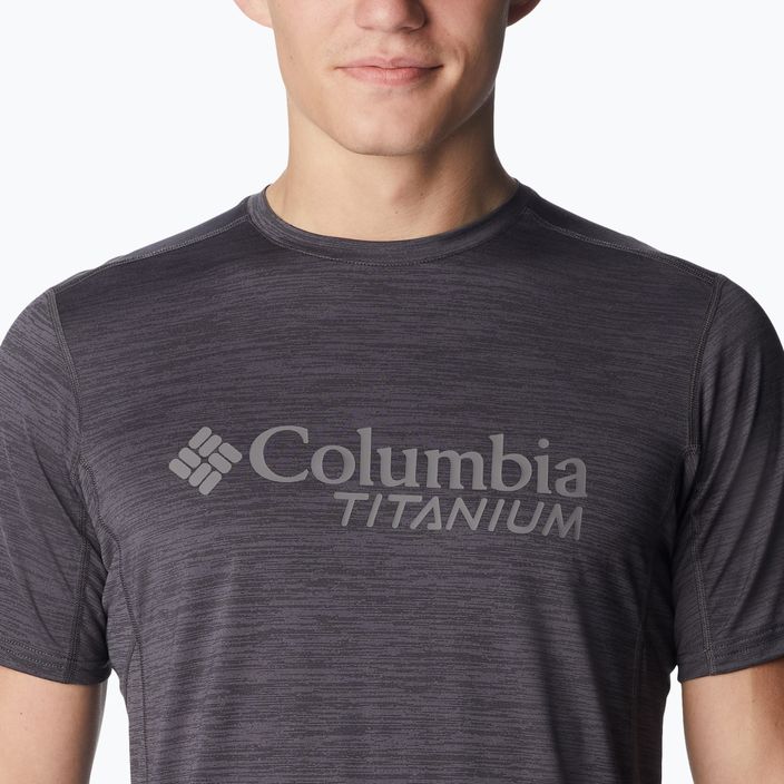 Koszulka trekkingowa męska Columbia Titan Pass Graphic black/csc titanium graphic 4