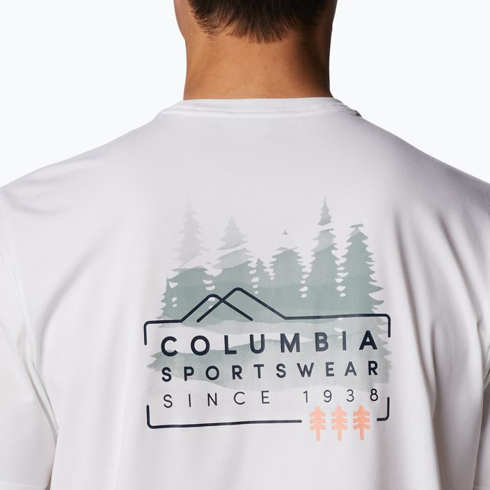 Koszulka trekkingowa męska Columbia Legend Trail white/csc washed pines graphic 5