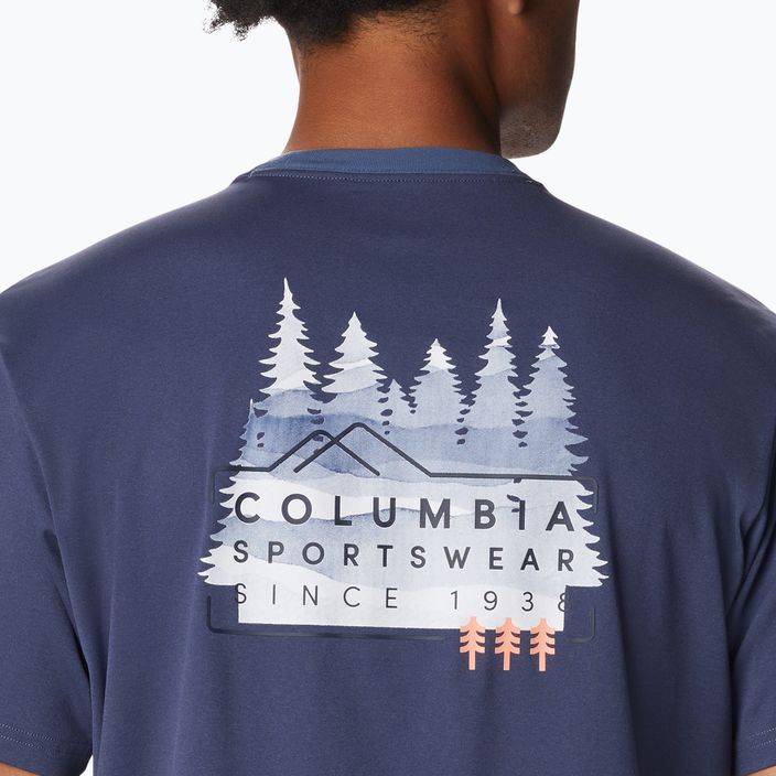 Koszulka trekkingowa męska Columbia Legend Trail dark mountain/csc washed pines graphic 5