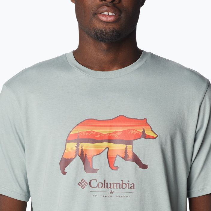 Koszulka trekkingowa męska Columbia Rockaway River Graphic niagara/scenic stroll graphic 4