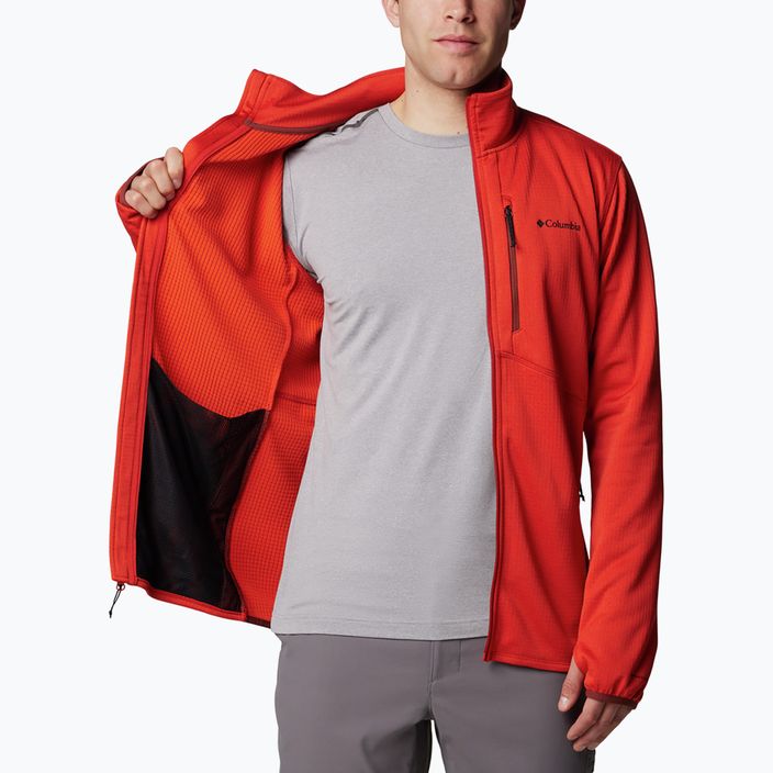 Bluza trekkingowa męska Columbia Park View Fleece FZ sail red heather 4