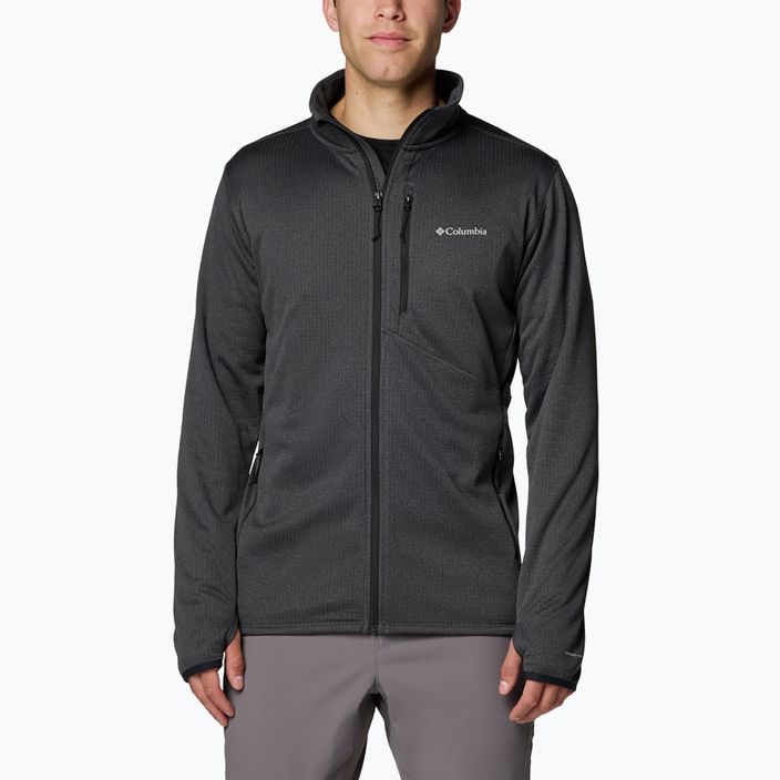 Bluza trekkingowa męska Columbia Park View Fleece FZ black heather 5