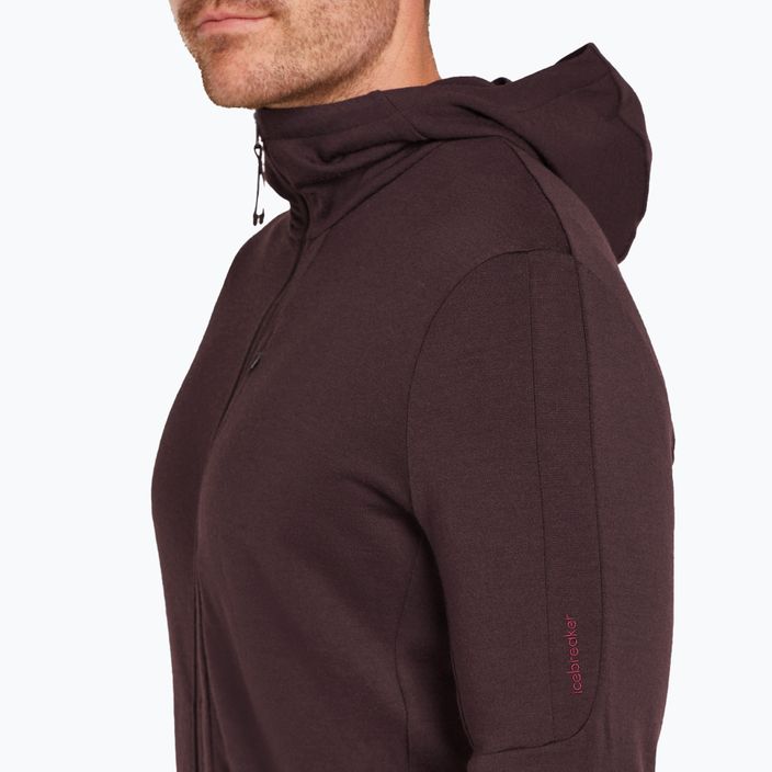 Bluza trekkingowa męska icebreaker Merino 260 Quantum IV Zip Hoodie bittersweet 8