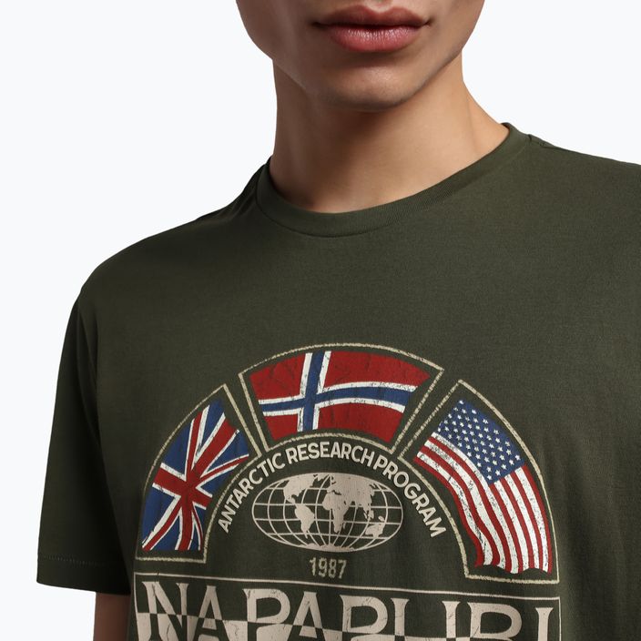 Koszulka męska Napapijri NP0A4G34 verde 3