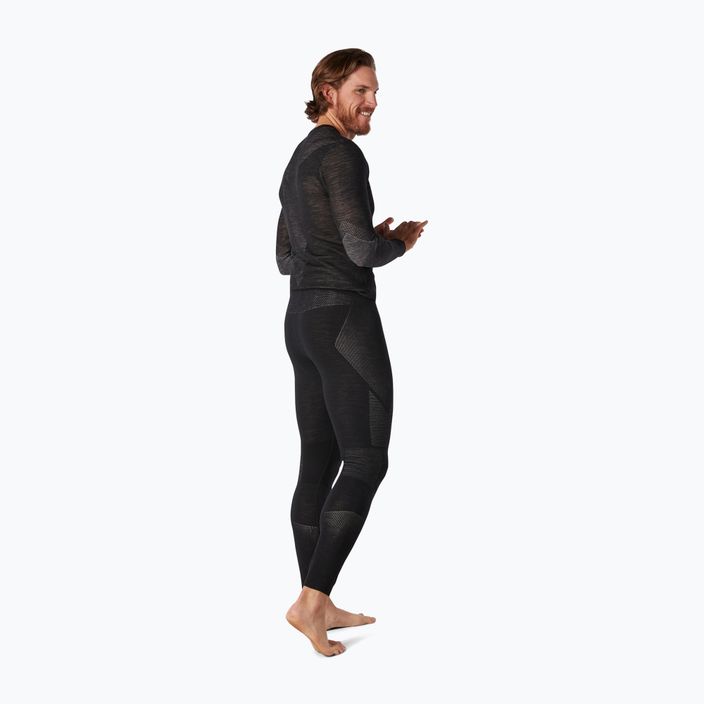 Spodnie termoaktywne męskie Smartwool Intraknit Thermal Merino Base Layer Bottom black/white 3