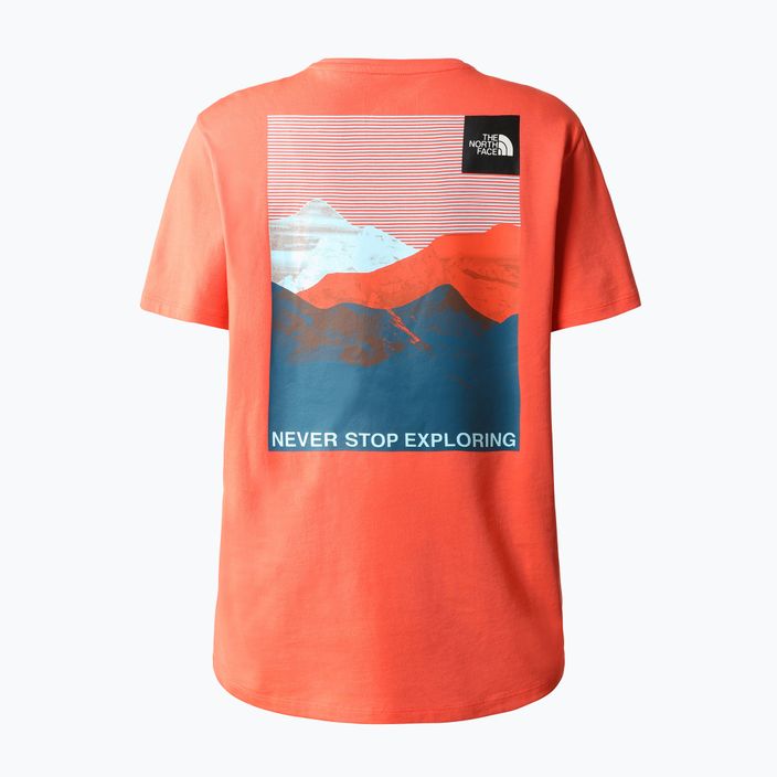Koszulka trekkingowa damska The North Face Foundation Graphic retro orange 6