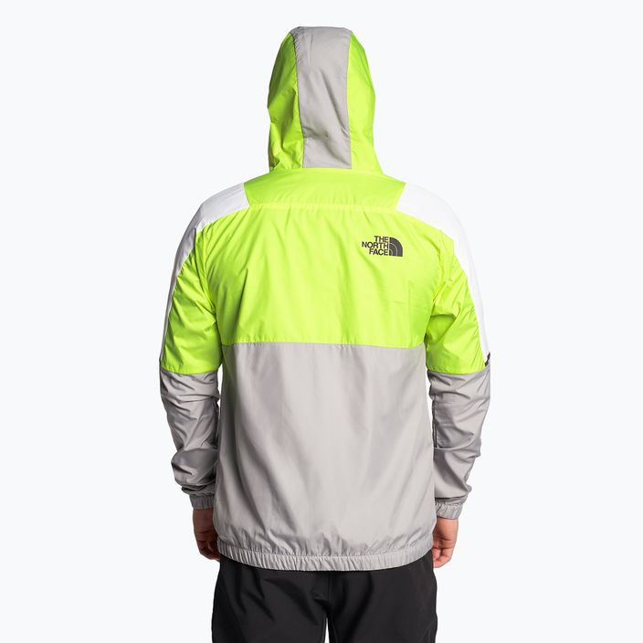 Kurtka przeciwwiatrowa męska The North Face Mountain Athletics Wind Full Zip meld grey/led yellow 2