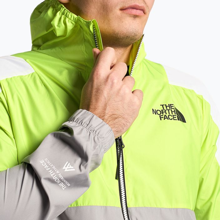 Kurtka przeciwwiatrowa męska The North Face Mountain Athletics Wind Full Zip meld grey/led yellow 3