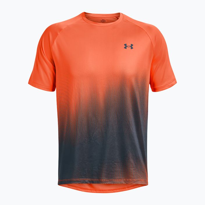 Koszulka treningowa męska Under Armour Tech Fade orange blast/downpour gray/downpour gray