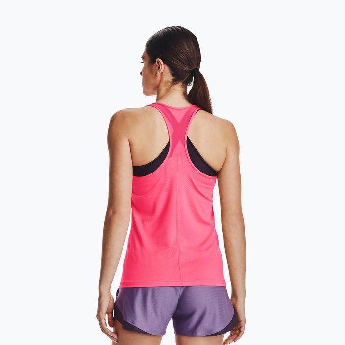 Tank top treningowy damski Under Armour HeatGear Armour Racer pink shock/iridescent 3