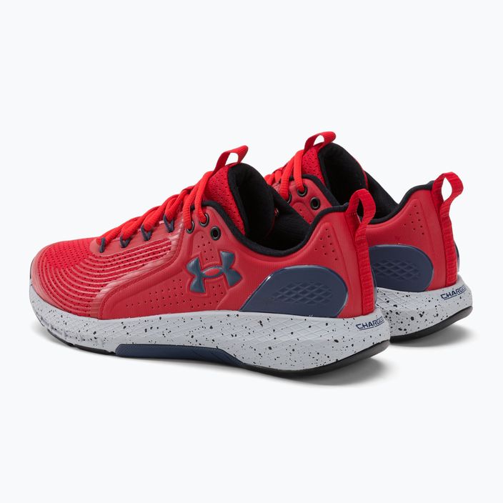 Buty treningowe męskie Under Armour Charged Commit Tr 3 red/downpour gray/downpour gray 3