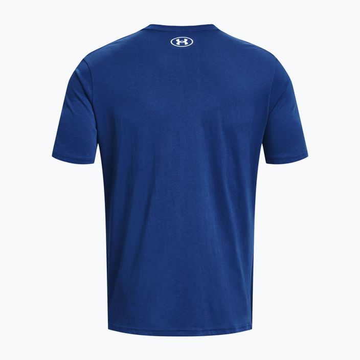 Koszulka męska Under Armour Sportstyle Logo blue mirage/white/white 2