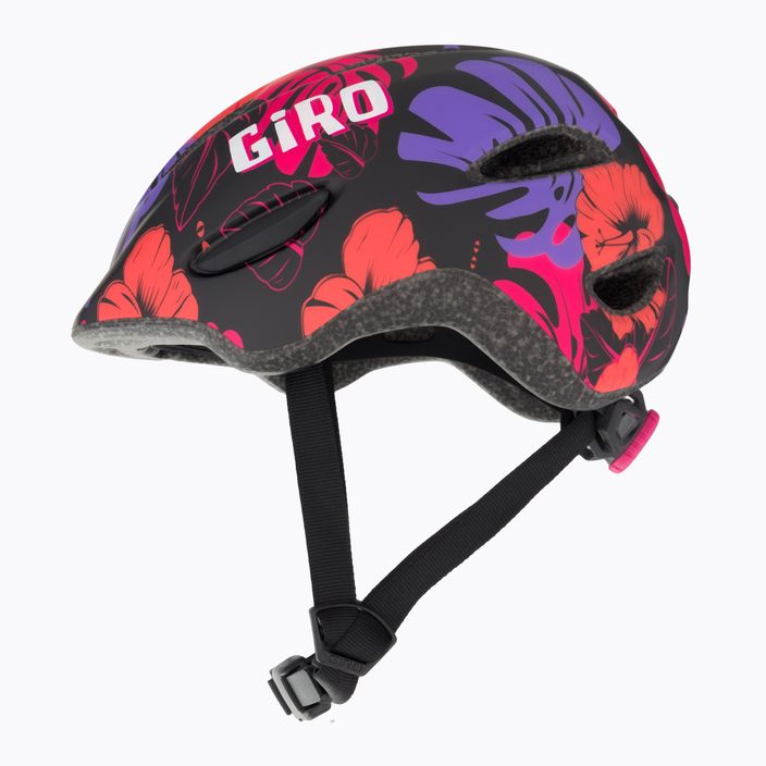 Kask rowerowy dziecięcy Giro Scamp matte black/floral 5