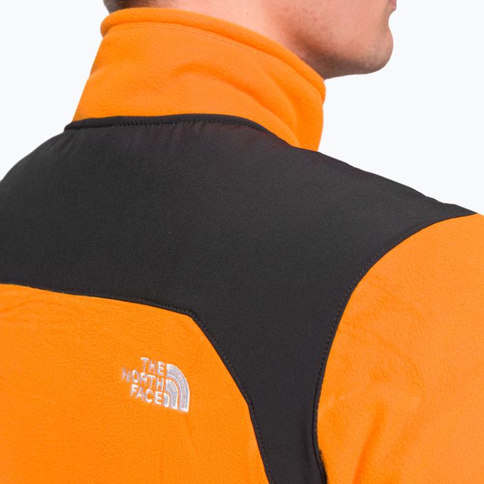 Bluza polarowa męska The North Face Glacier Pro FZ czarno-pomarańczowa NF0A5IHS7Q61 5