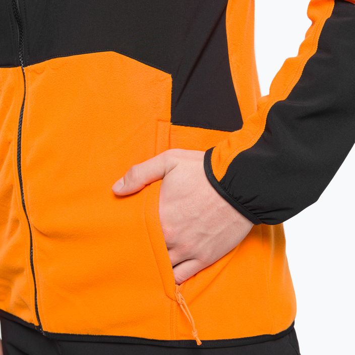 Bluza polarowa męska The North Face Glacier Pro FZ czarno-pomarańczowa NF0A5IHS7Q61 7