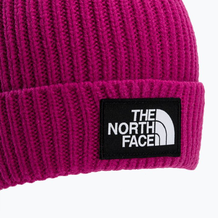 Czapka zimowa dziecięca The North Face TNF Box Logo Cuffed fuschia pink 3