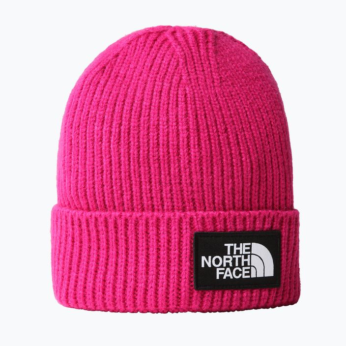 Czapka zimowa dziecięca The North Face TNF Box Logo Cuffed fuschia pink 4
