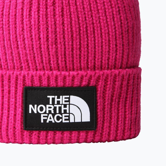 Czapka zimowa dziecięca The North Face TNF Box Logo Cuffed fuschia pink 5