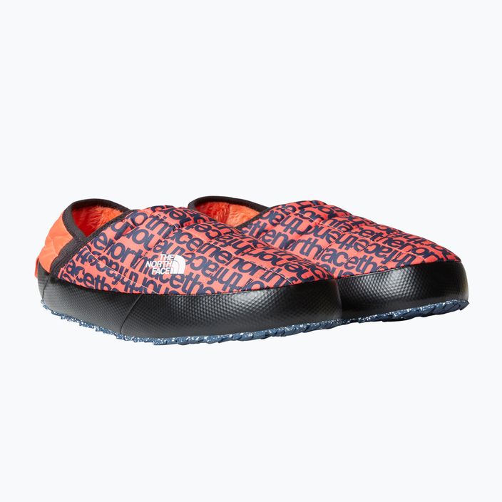 Kapcie damskie The North Face Thermoball Traction Mule V retro orange lowercase print/dusty coral 11