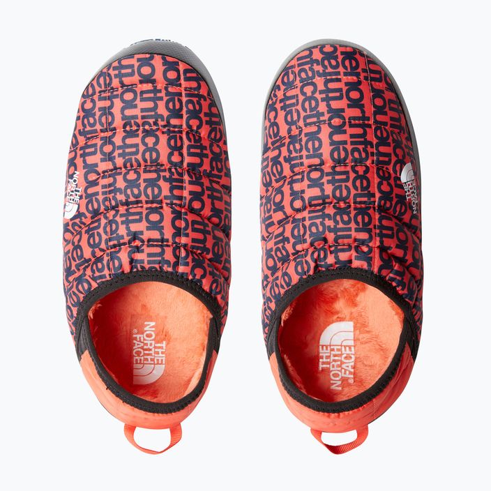 Kapcie damskie The North Face Thermoball Traction Mule V retro orange lowercase print/dusty coral 13