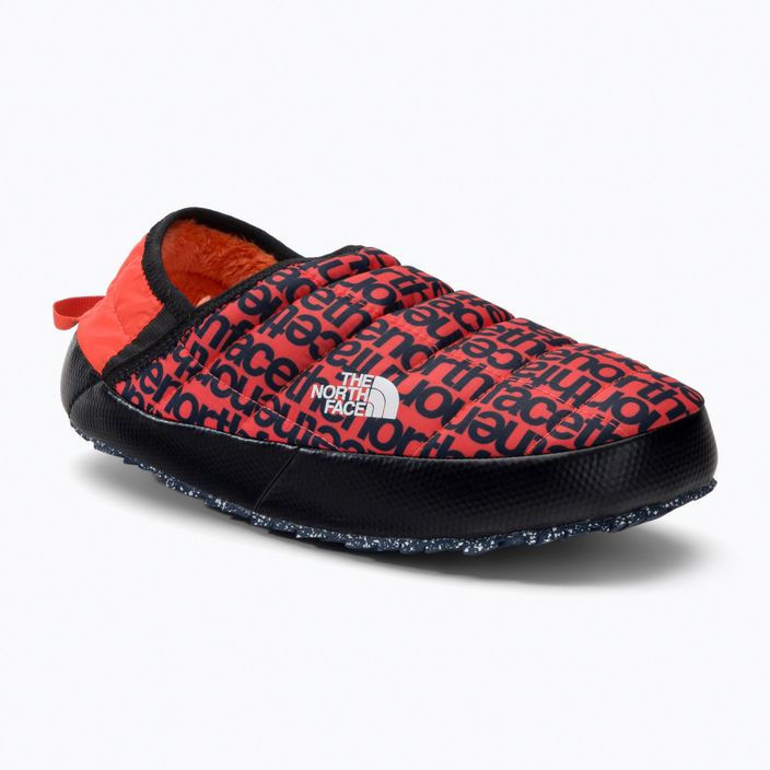 Kapcie damskie The North Face Thermoball Traction Mule V retro orange lowercase print/dusty coral