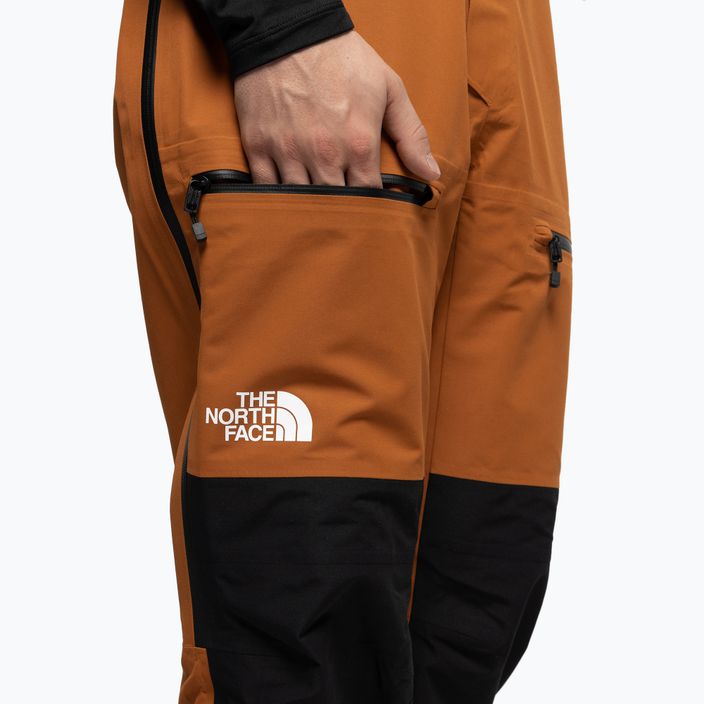 Spodnie snowboardowe męskie The North Face Ceptor Bib leather brown/black 6
