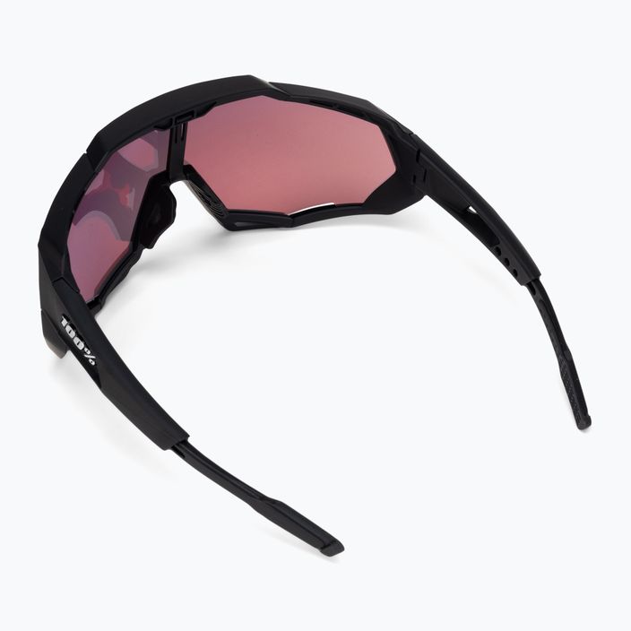 Okulary przeciwsłoneczne 100% Speedtrap soft tact black/hiper red multilayer mirror 3