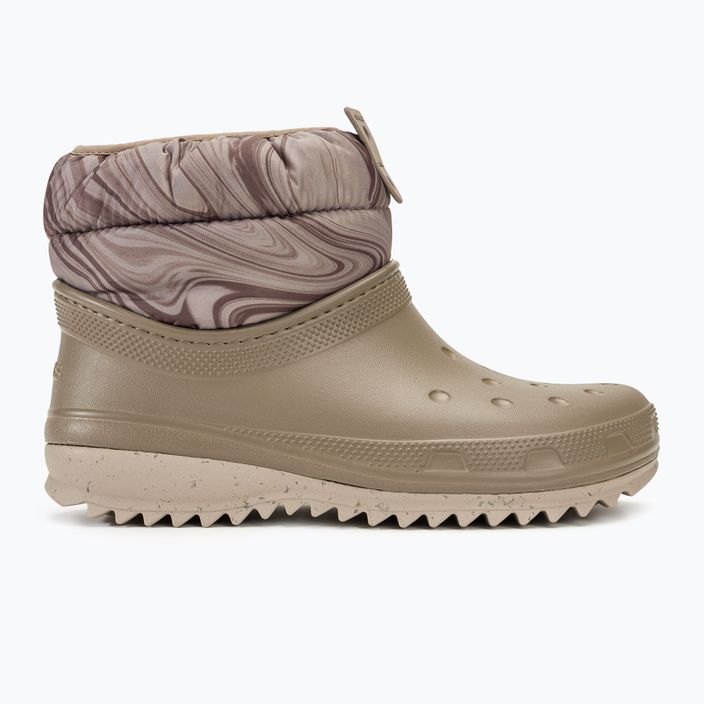 Śniegowce damskie Crocs Classic Neo Puff Shorty mocha/mushroom 2