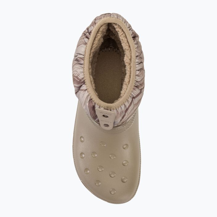 Śniegowce damskie Crocs Classic Neo Puff Shorty mocha/mushroom 5