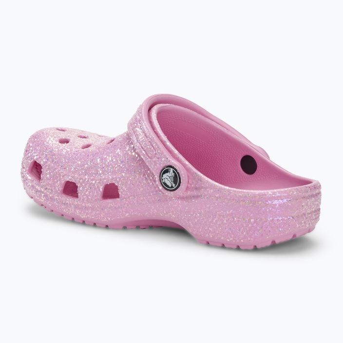 Klapki dziecięce Crocs Classic Glitter Clog flamingo 4