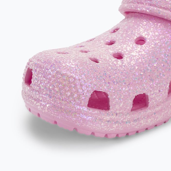Klapki dziecięce Crocs Classic Glitter Clog flamingo 8