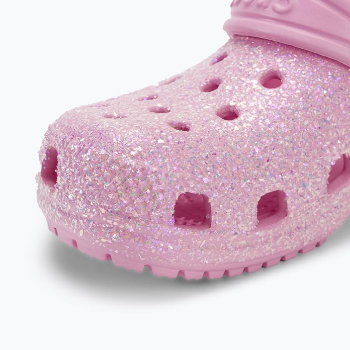 Klapki dziecięce Crocs Classic Glitter Clog T flamingo 8