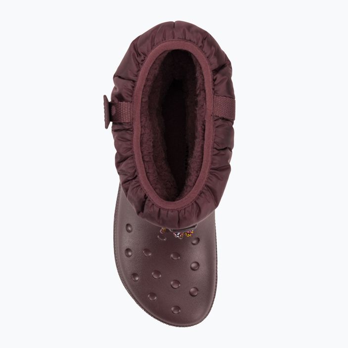 Śniegowce damskie Crocs Classic Neo Puff Luxe dark cherry 5