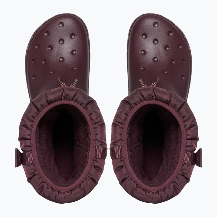 Śniegowce damskie Crocs Classic Neo Puff Luxe dark cherry 11