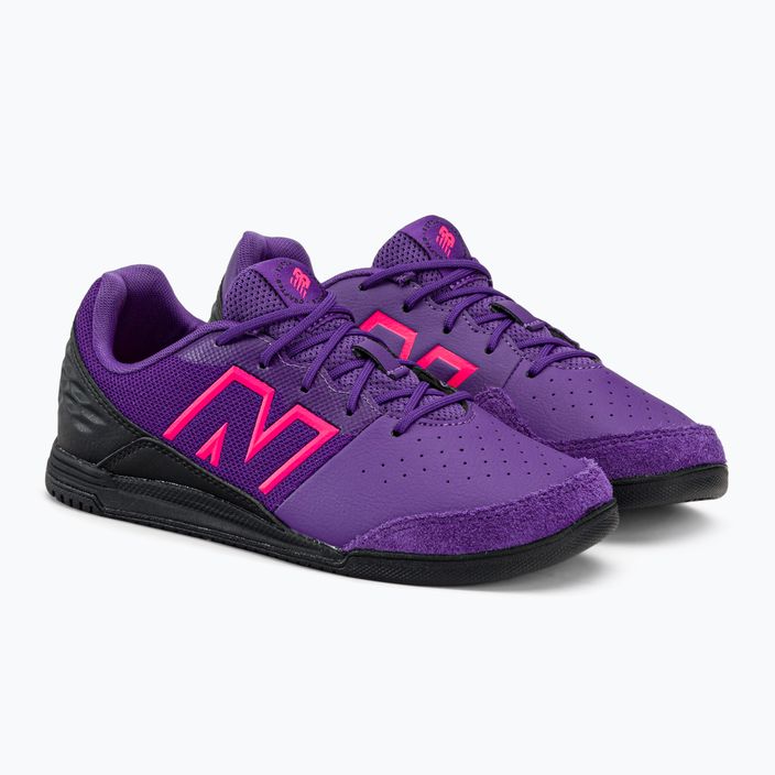 Buty piłkarskie dziecięce New Balance  Audazo V6 Command JNR IN prism purple 4